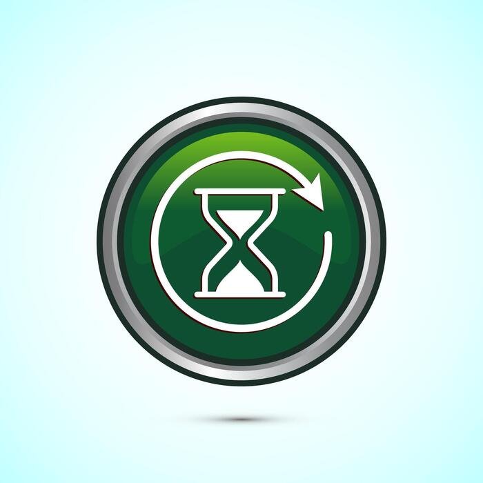 Rooftop & Terrace Gardening long lasting icon design illustration durability icon design represents durability green color round button design free vector